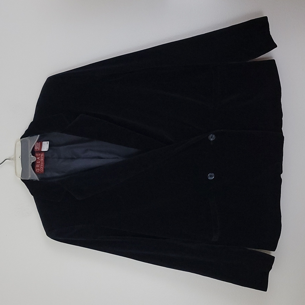 Great Connections Black Velveteen Dressy Jacket Juniors 13